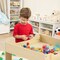 White Kids Table and 2 Chairs Set with Storage Box for Art and Learning